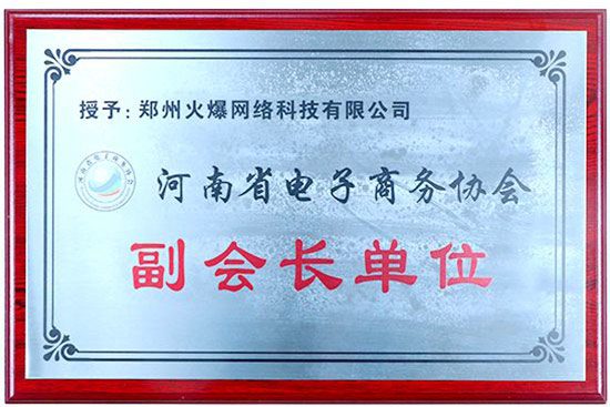 火爆網(wǎng)被授予“河南省電子商務協(xié)會副會長單位” 火爆網(wǎng)被授予“河南省電子商務協(xié)會副會長單位”